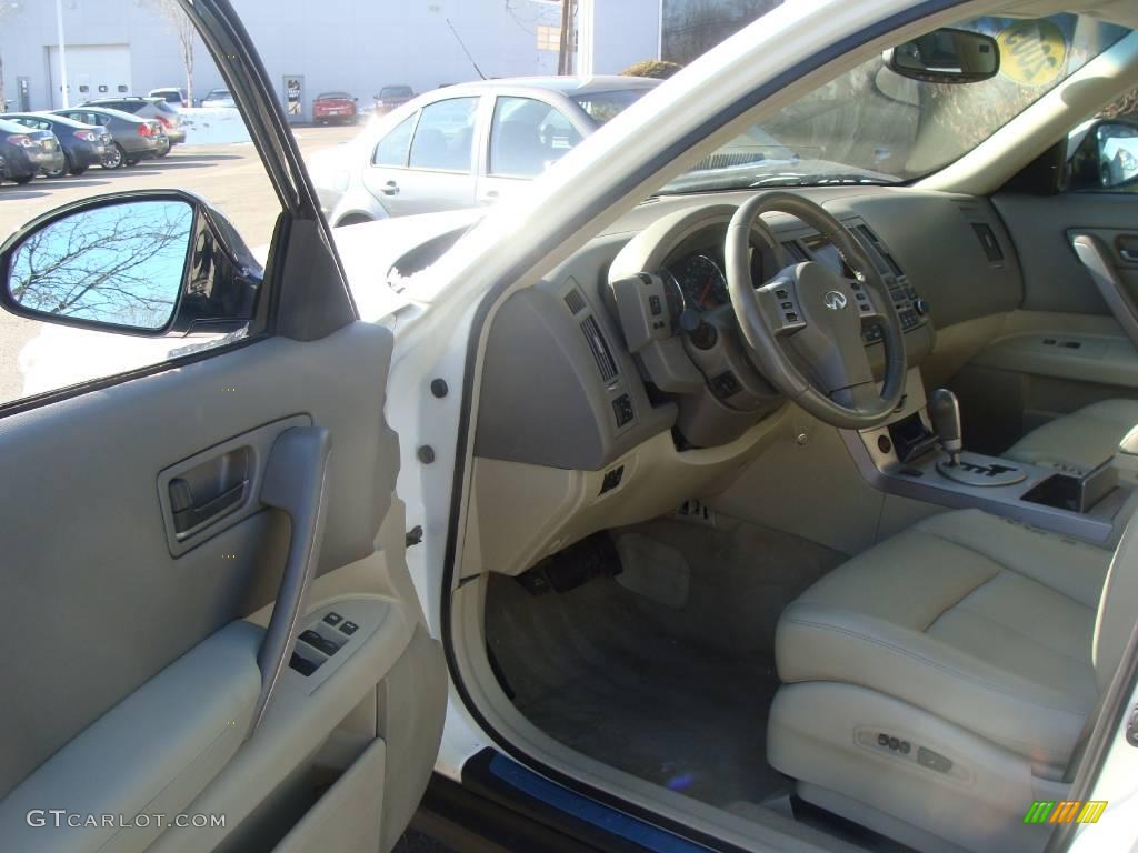 2005 FX 35 AWD - Ivory Pearl White / Willow photo #12