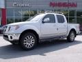 2010 Radiant Silver Metallic Nissan Frontier LE Crew Cab 4x4  photo #1