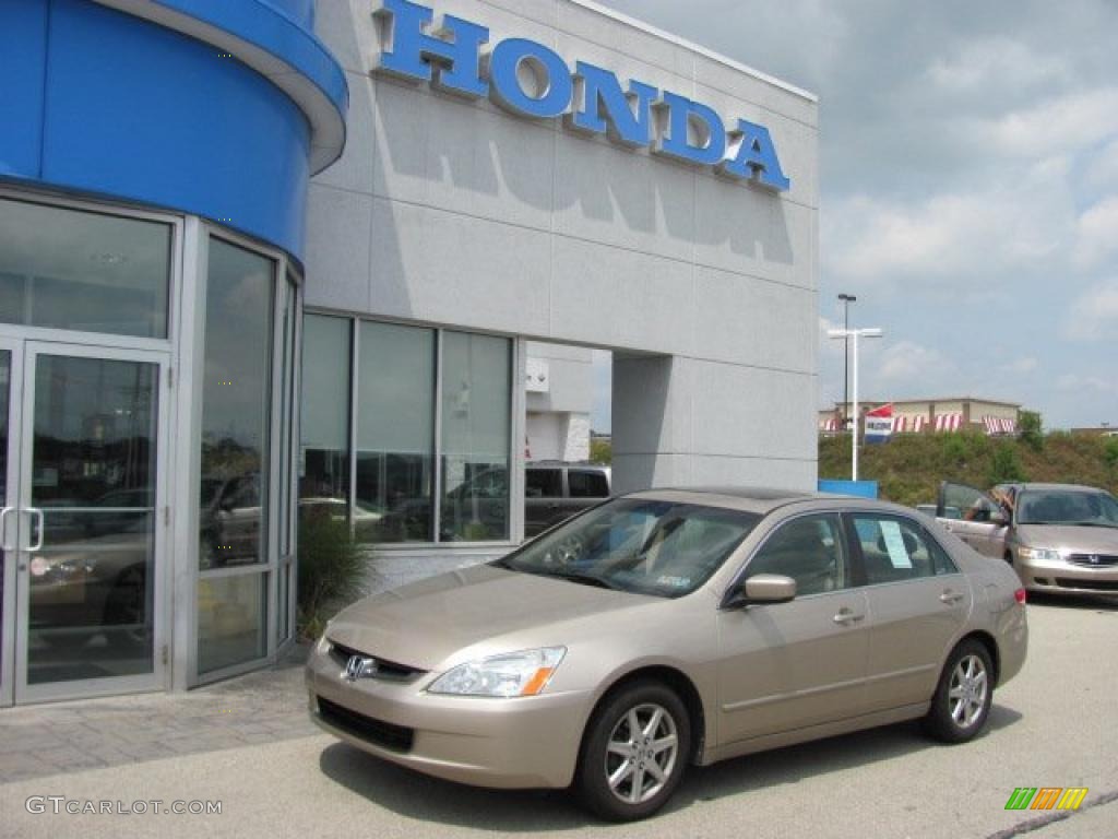 2003 Accord EX V6 Sedan - Desert Mist Metallic / Ivory photo #1