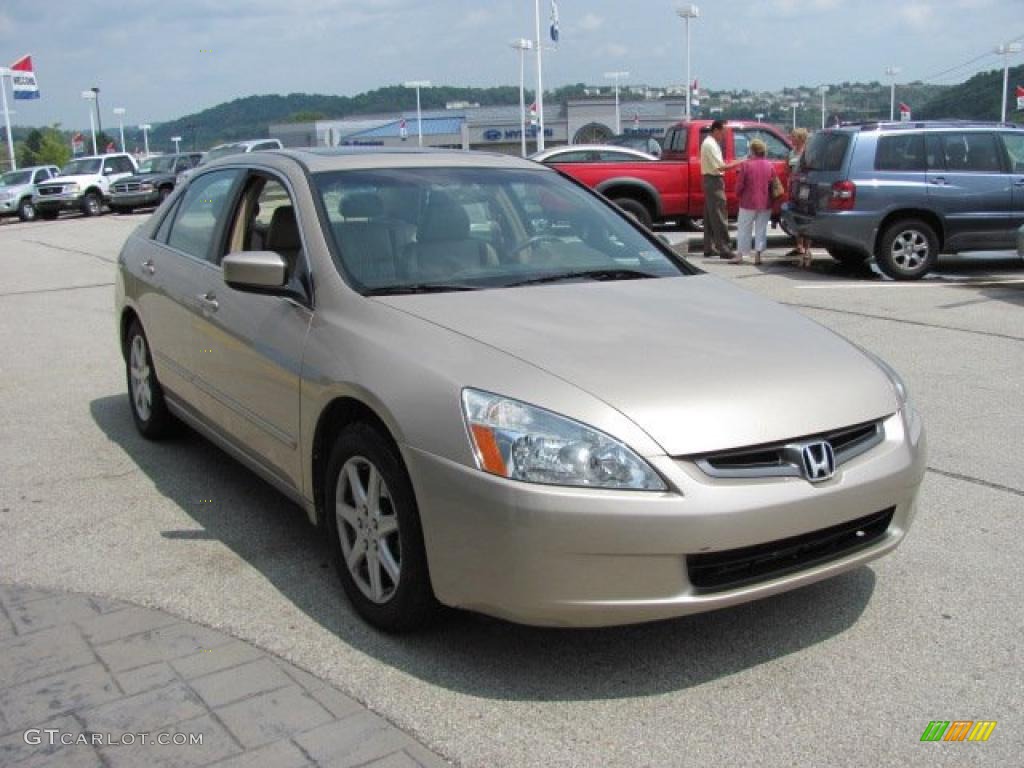 2003 Accord EX V6 Sedan - Desert Mist Metallic / Ivory photo #10