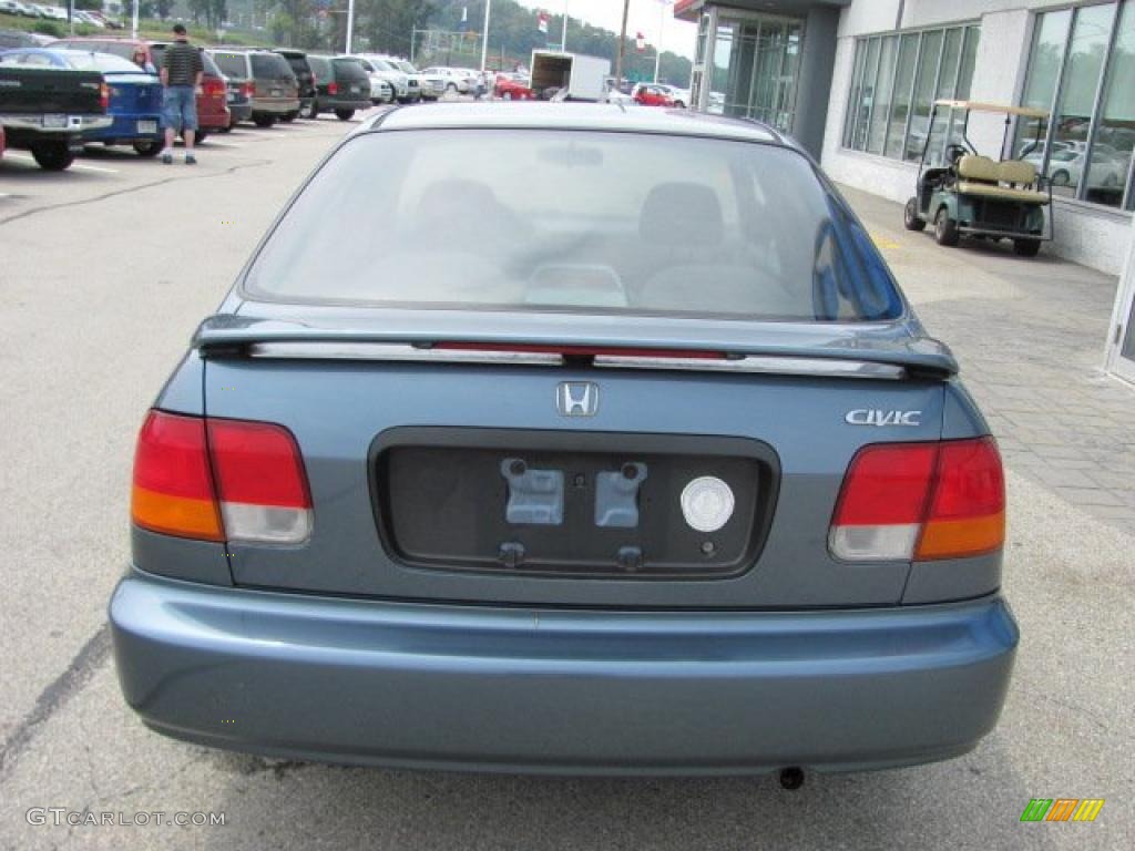 1997 Civic LX Sedan - Cyclone Blue Metallic / Gray photo #5