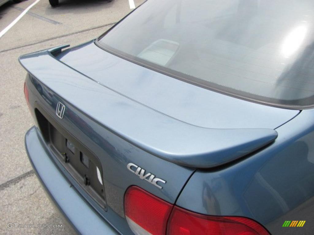 1997 Civic LX Sedan - Cyclone Blue Metallic / Gray photo #7