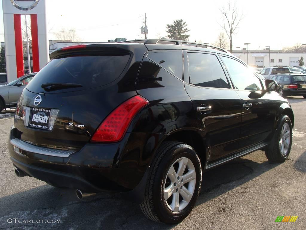 2006 Murano S AWD - Super Black / Charcoal photo #5