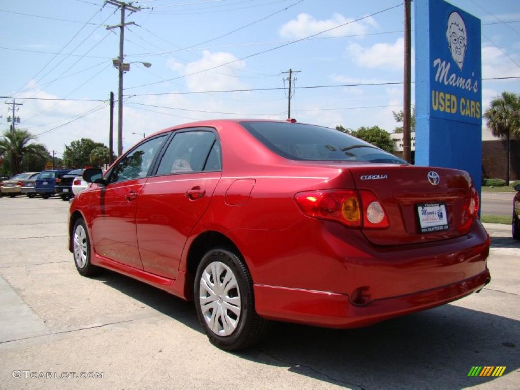 2009 Corolla  - Barcelona Red Metallic / Dark Charcoal photo #6