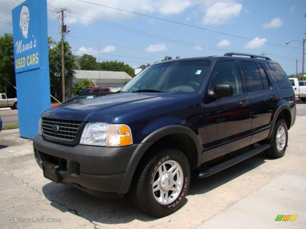 2003 Explorer XLS - True Blue Metallic / Graphite Grey photo #4