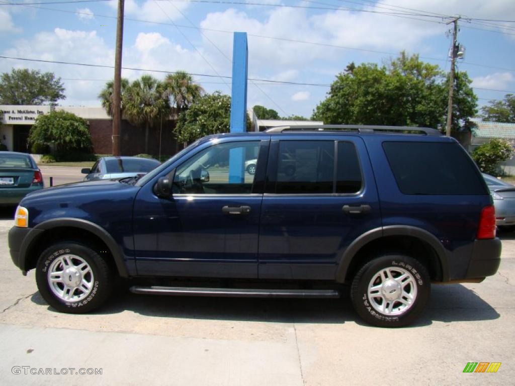 2003 Explorer XLS - True Blue Metallic / Graphite Grey photo #5
