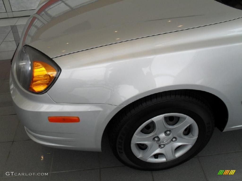 2005 Accent GLS Coupe - Silver Mist / Gray photo #2