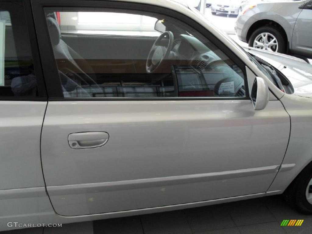 2005 Accent GLS Coupe - Silver Mist / Gray photo #9