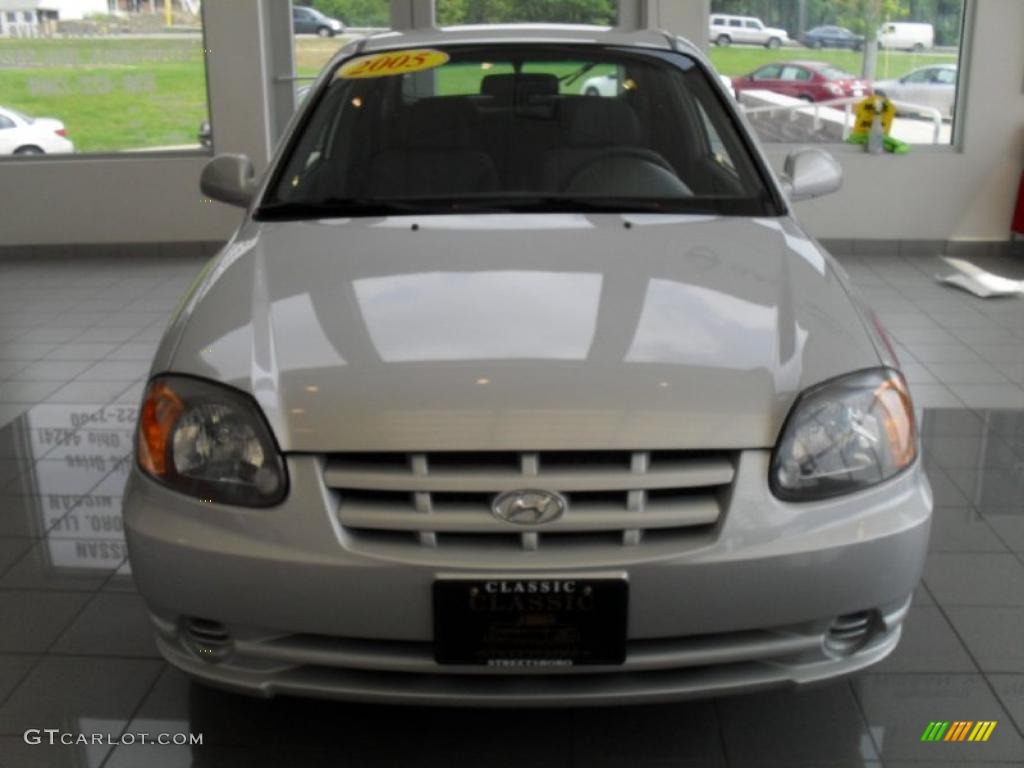 2005 Accent GLS Coupe - Silver Mist / Gray photo #11