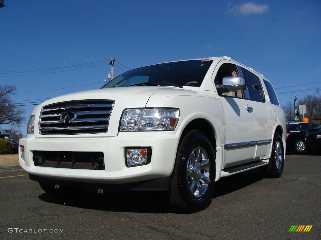 2005 QX 56 4WD - Tuscan Pearl White / Willow photo #1