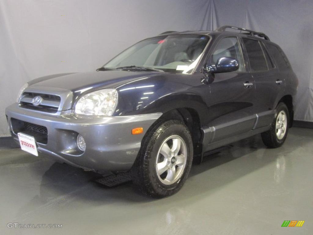 2005 Santa Fe LX 3.5 4WD - Moonlit Blue / Gray photo #1