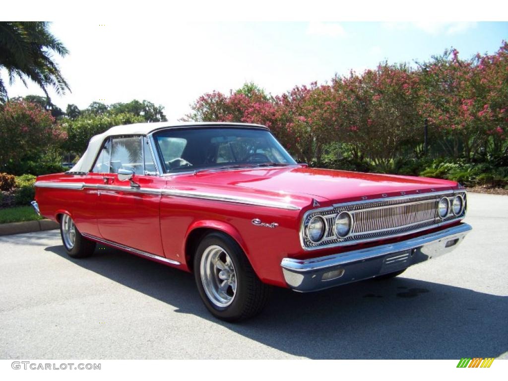 Bright Red 1965 Dodge Coronet 440 Convertible Exterior Photo #34116806