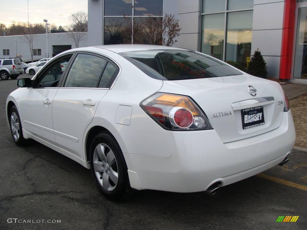 2008 Altima 2.5 S - Winter Frost Pearl / Charcoal photo #7