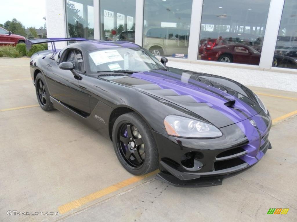 2010 Viper ACR Roanoke Dodge Edition Coupe - Viper Black/Purple / Black photo #2