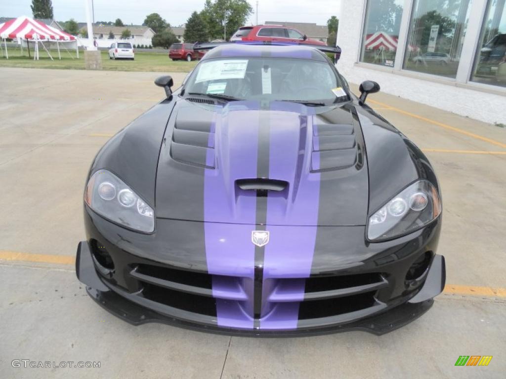 2010 Viper ACR Roanoke Dodge Edition Coupe - Viper Black/Purple / Black photo #3