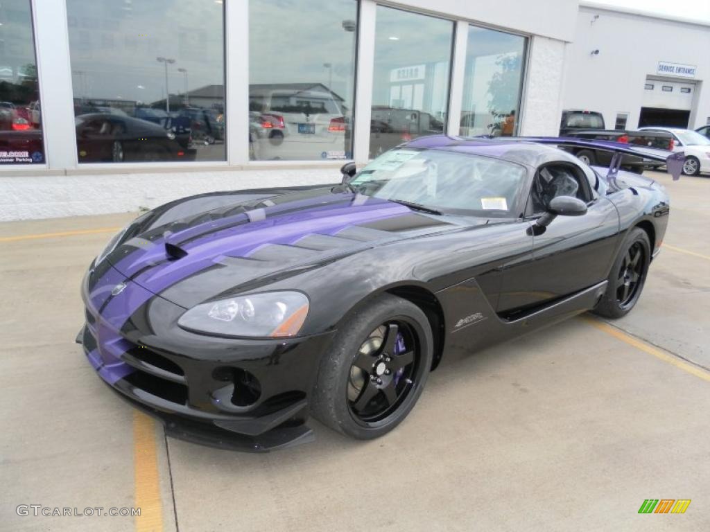 2010 Viper ACR Roanoke Dodge Edition Coupe - Viper Black/Purple / Black photo #4