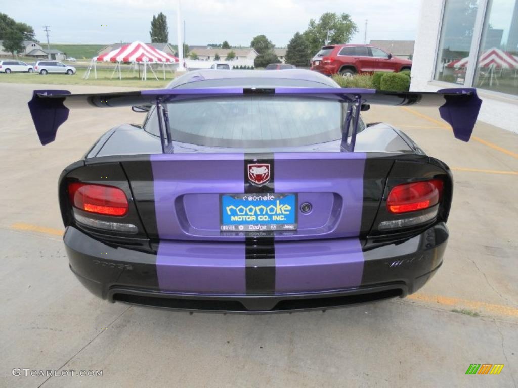 2010 Viper ACR Roanoke Dodge Edition Coupe - Viper Black/Purple / Black photo #6