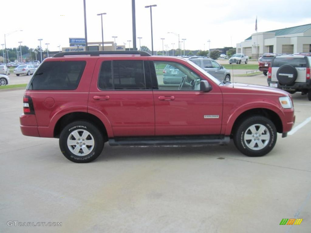 2008 Explorer XLT 4x4 - Redfire Metallic / Camel photo #4