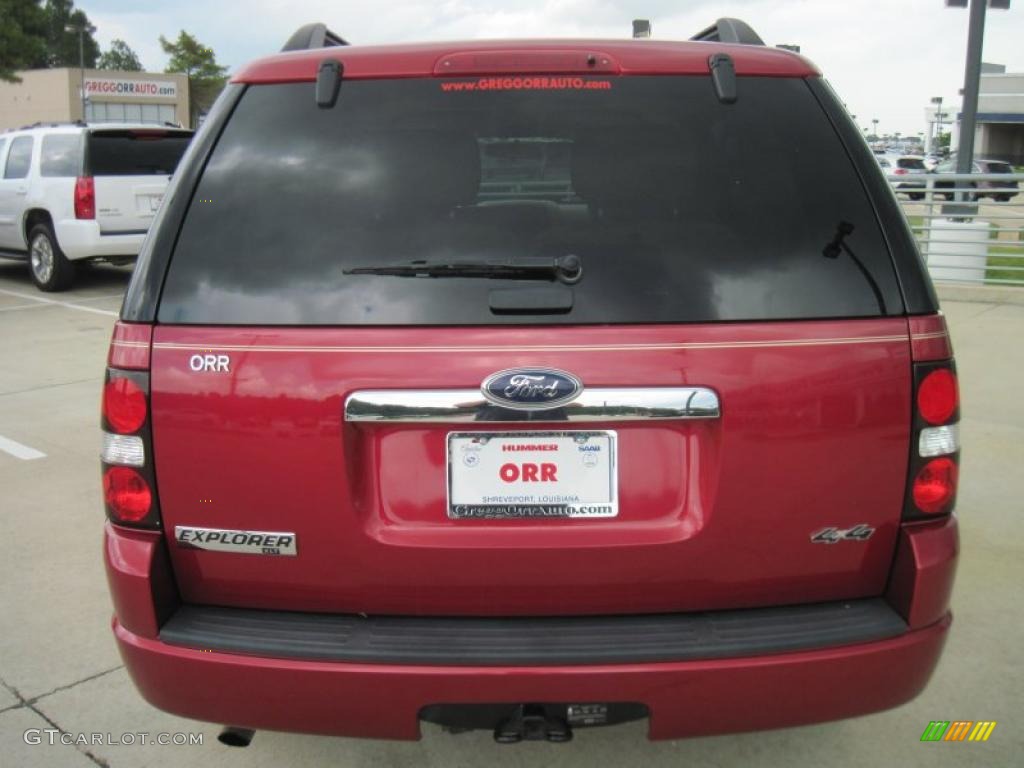 2008 Explorer XLT 4x4 - Redfire Metallic / Camel photo #6