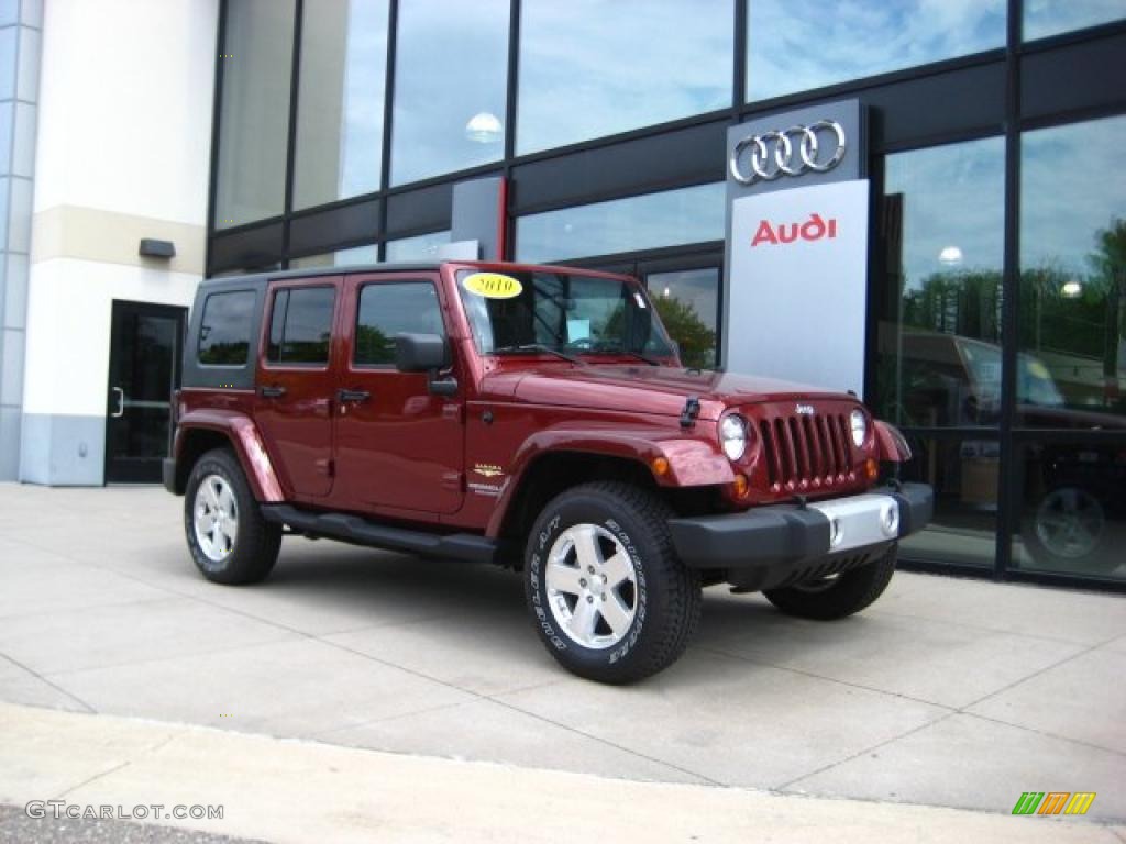 2010 Wrangler Unlimited Sahara 4x4 - Red Rock Crystal Pearl / Dark Slate Gray/Medium Slate Gray photo #1