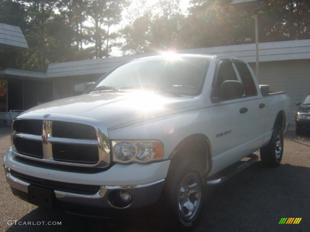 2003 Ram 1500 SLT Quad Cab 4x4 - Bright White / Dark Slate Gray photo #6