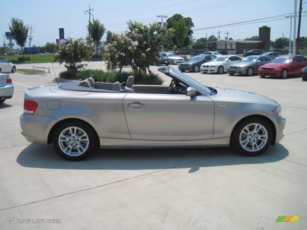 2009 1 Series 128i Convertible - Cashmere Silver Metallic / Taupe photo #4