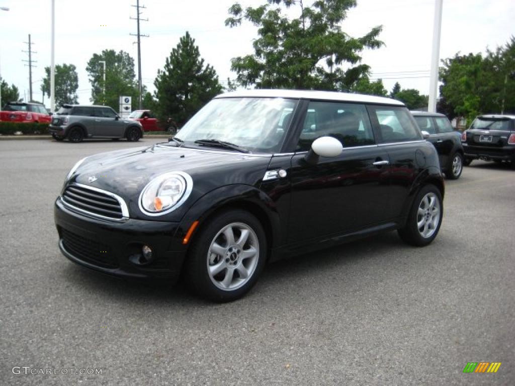 2010 Cooper Hardtop - Midnight Black Metallic / Grey/Carbon Black photo #1