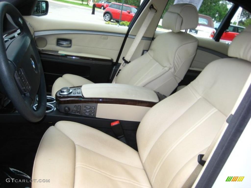 2008 7 Series 750i Sedan - Alpine White / Cream Beige photo #14