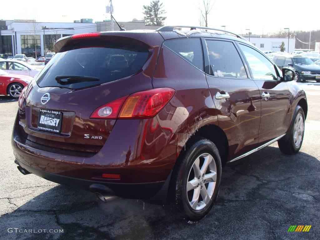 2009 Murano S AWD - Merlot Metallic / Black photo #5