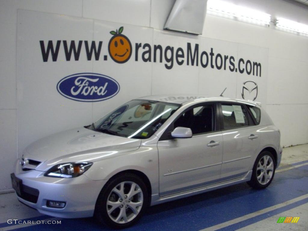 2008 MAZDA3 s Touring Hatchback - Sunlight Silver Metallic / Black photo #1