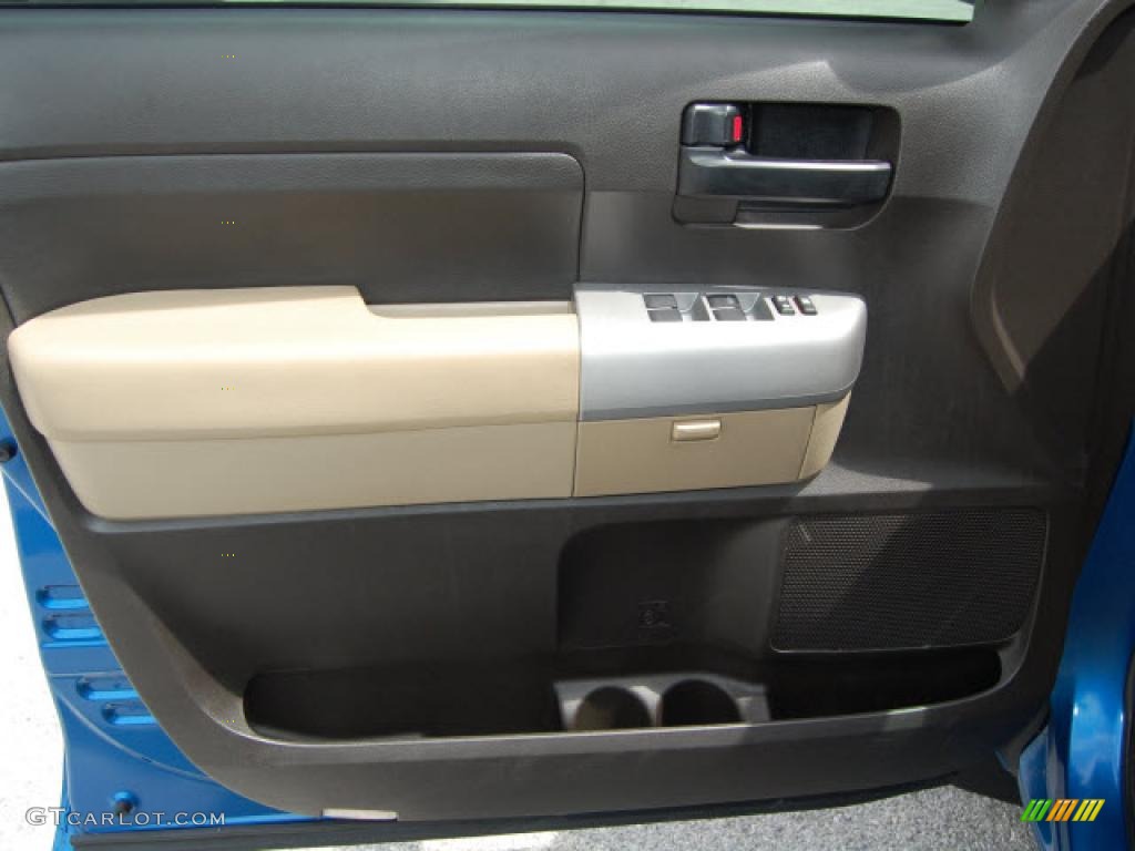 2007 Tundra SR5 Double Cab - Blue Streak Metallic / Beige photo #16