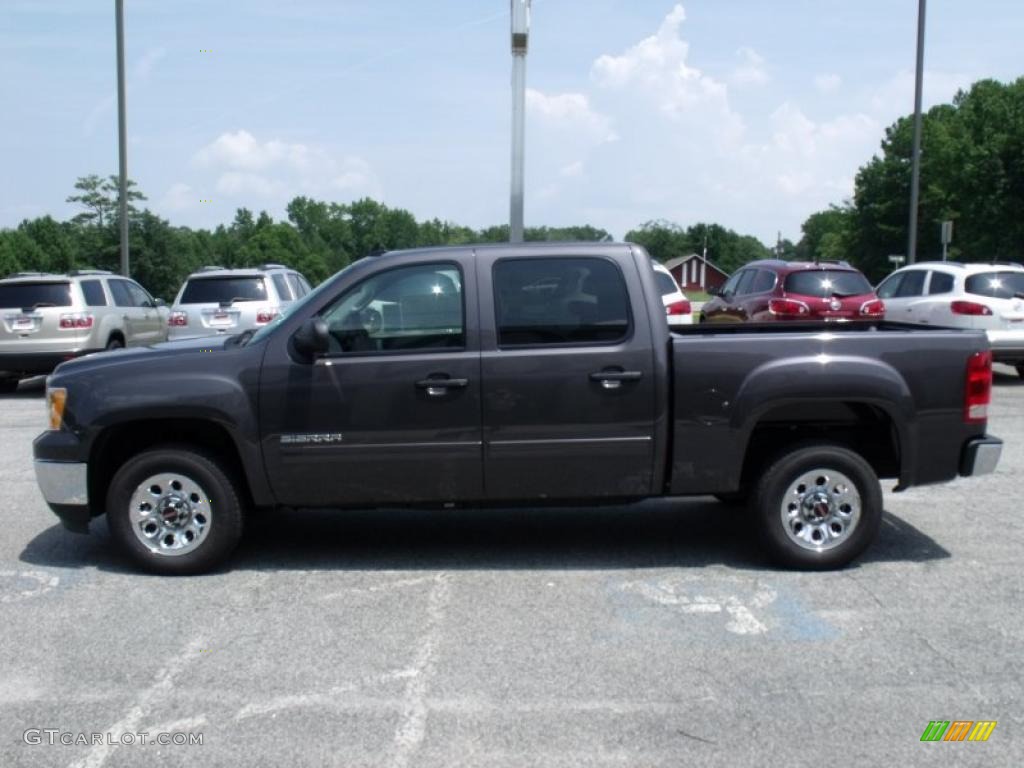 2010 Sierra 1500 SL Crew Cab - Storm Gray Metallic / Dark Titanium photo #5