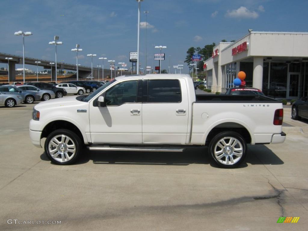 2008 F150 Limited SuperCrew 4x4 - White Sand Tri-Coat / Tan photo #2