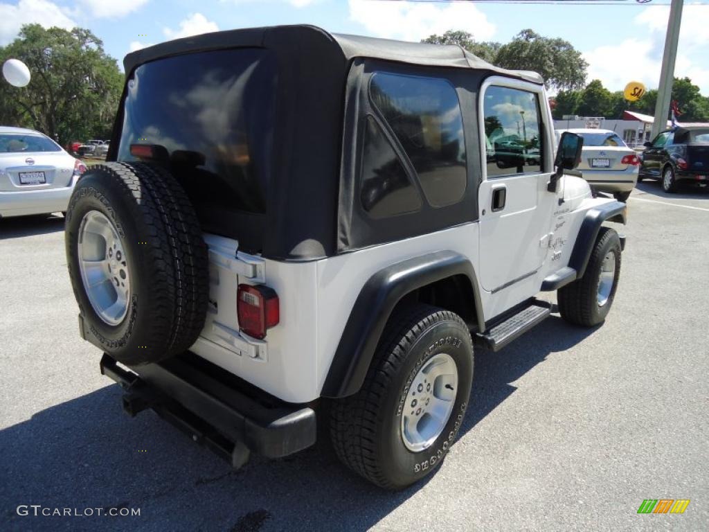 2001 Wrangler Sport 4x4 - Stone White / Agate Black photo #8