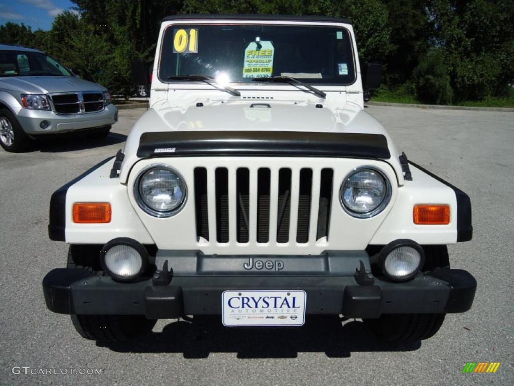 2001 Wrangler Sport 4x4 - Stone White / Agate Black photo #12
