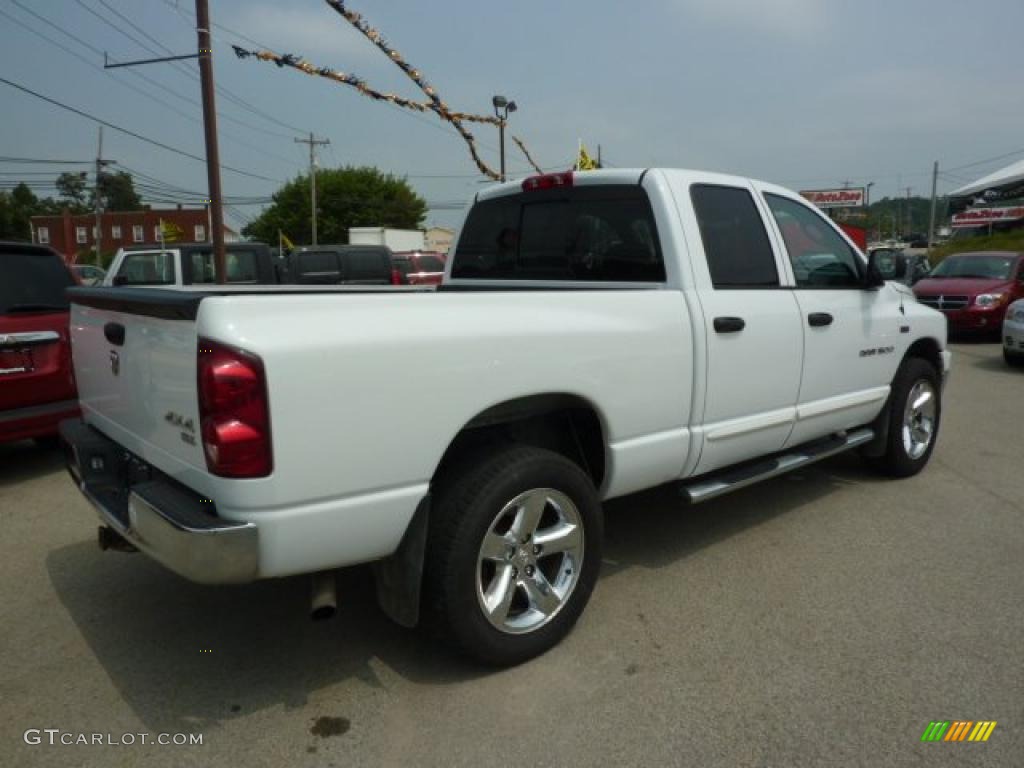 2007 Ram 1500 SLT Quad Cab 4x4 - Bright White / Medium Slate Gray photo #6