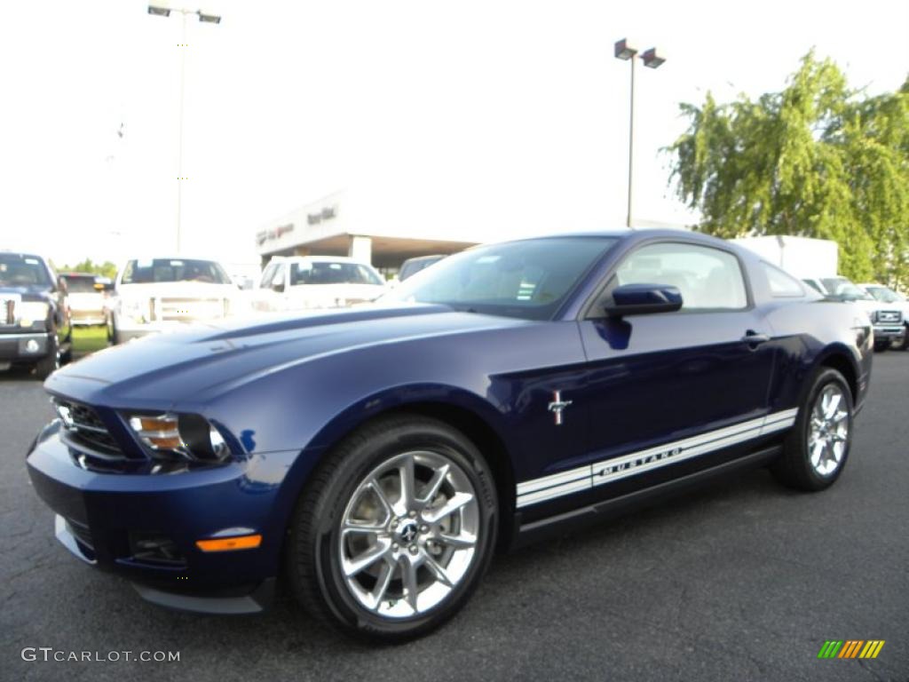 2011 Mustang V6 Premium Coupe - Kona Blue Metallic / Stone photo #6