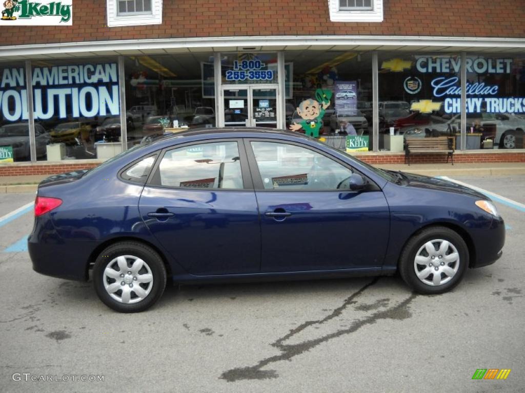 2009 Elantra GLS Sedan - Regatta Blue / Beige photo #2
