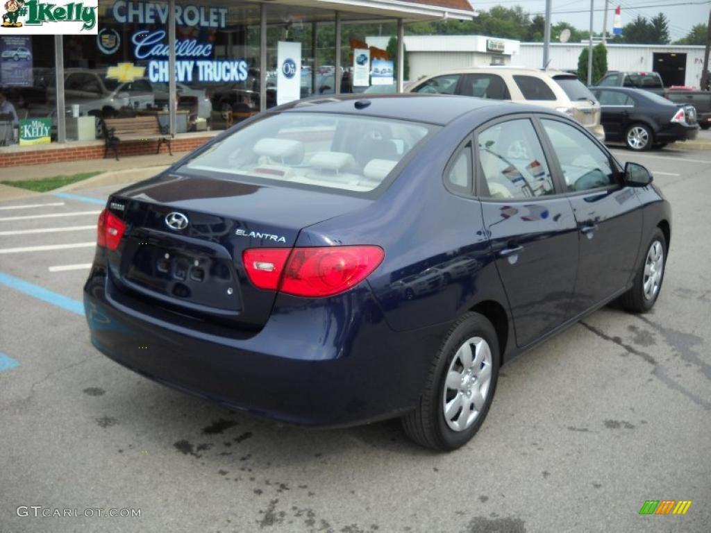 2009 Elantra GLS Sedan - Regatta Blue / Beige photo #3