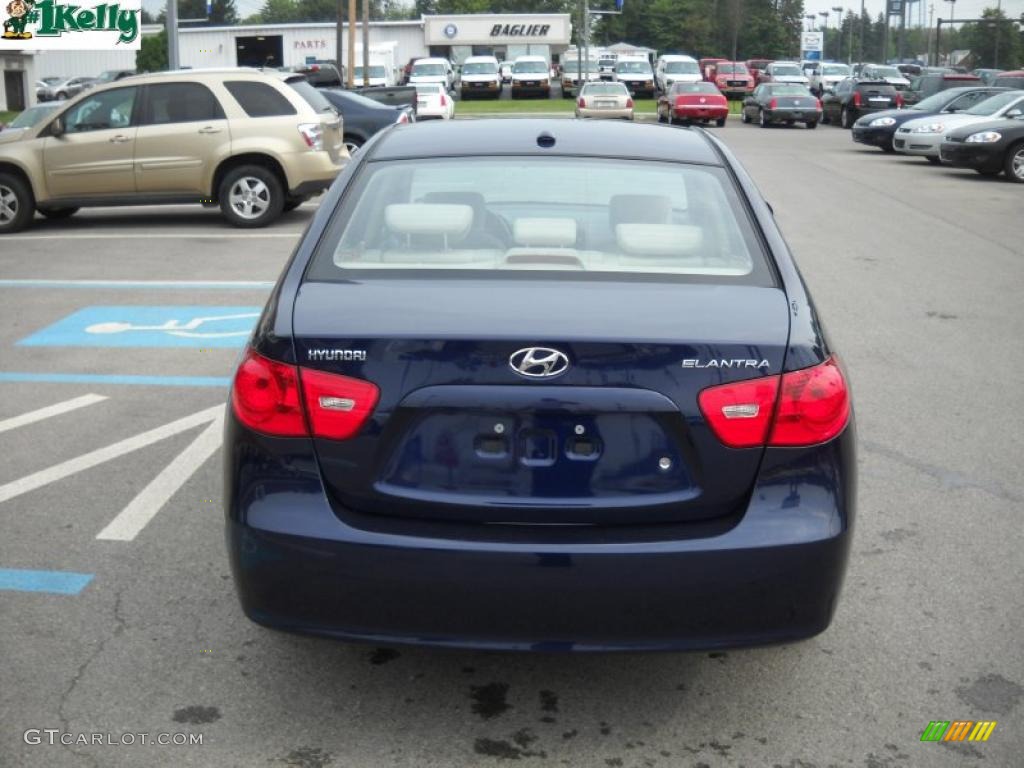 2009 Elantra GLS Sedan - Regatta Blue / Beige photo #4