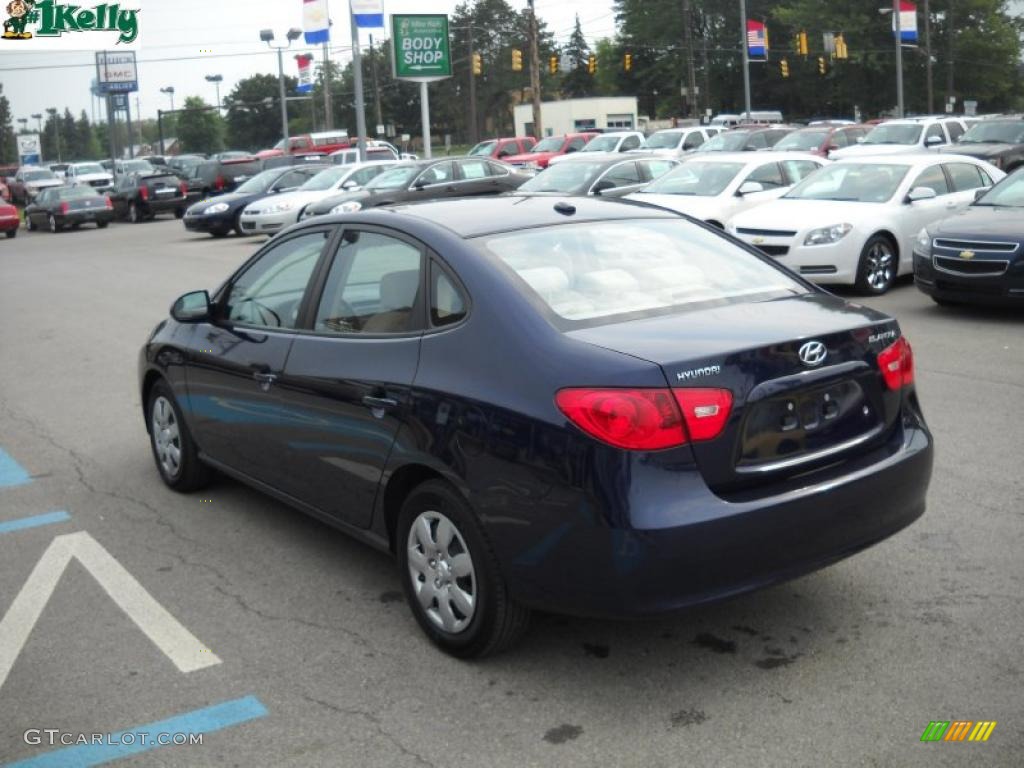 2009 Elantra GLS Sedan - Regatta Blue / Beige photo #5