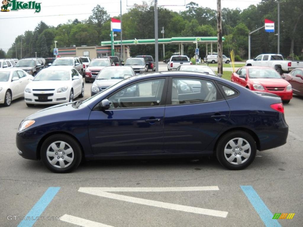 2009 Elantra GLS Sedan - Regatta Blue / Beige photo #6