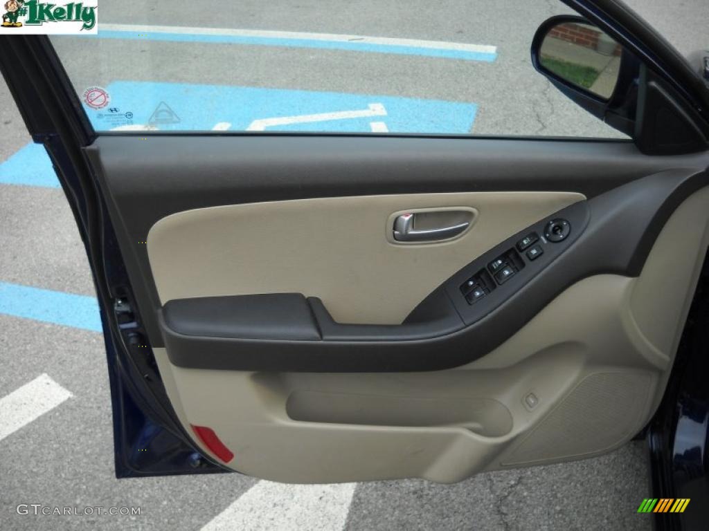 2009 Elantra GLS Sedan - Regatta Blue / Beige photo #7