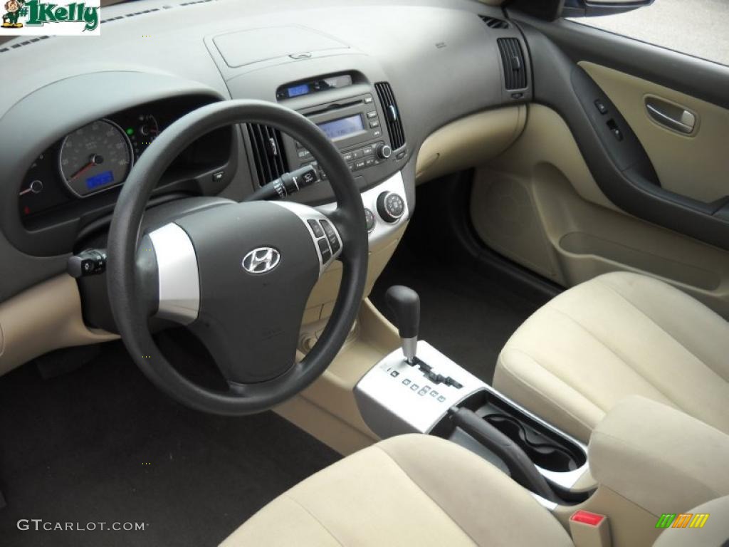 2009 Elantra GLS Sedan - Regatta Blue / Beige photo #8