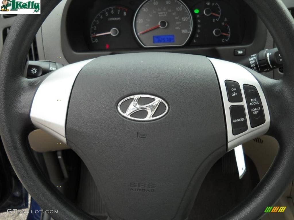 2009 Elantra GLS Sedan - Regatta Blue / Beige photo #19