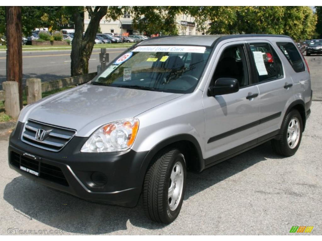 2005 CR-V LX 4WD - Satin Silver Metallic / Black photo #1