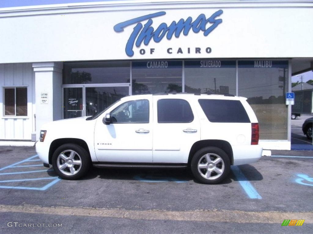 2007 Tahoe LTZ - Summit White / Light Cashmere/Ebony photo #1