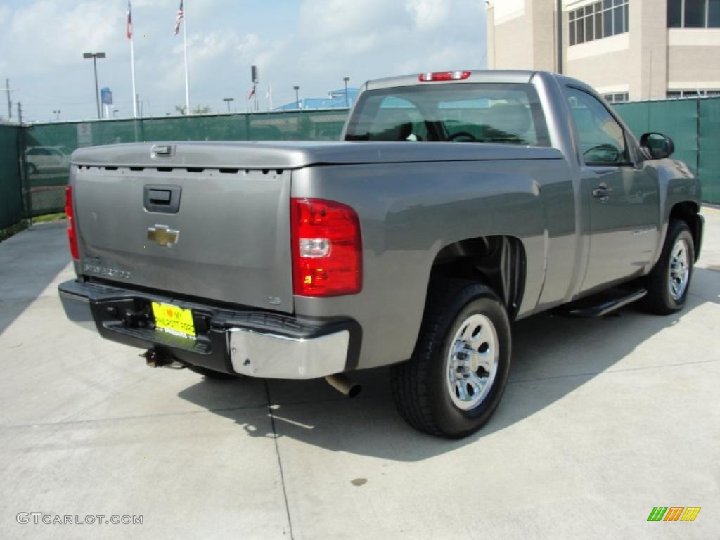 2007 Silverado 1500 LS Regular Cab - Graystone Metallic / Dark Charcoal photo #3