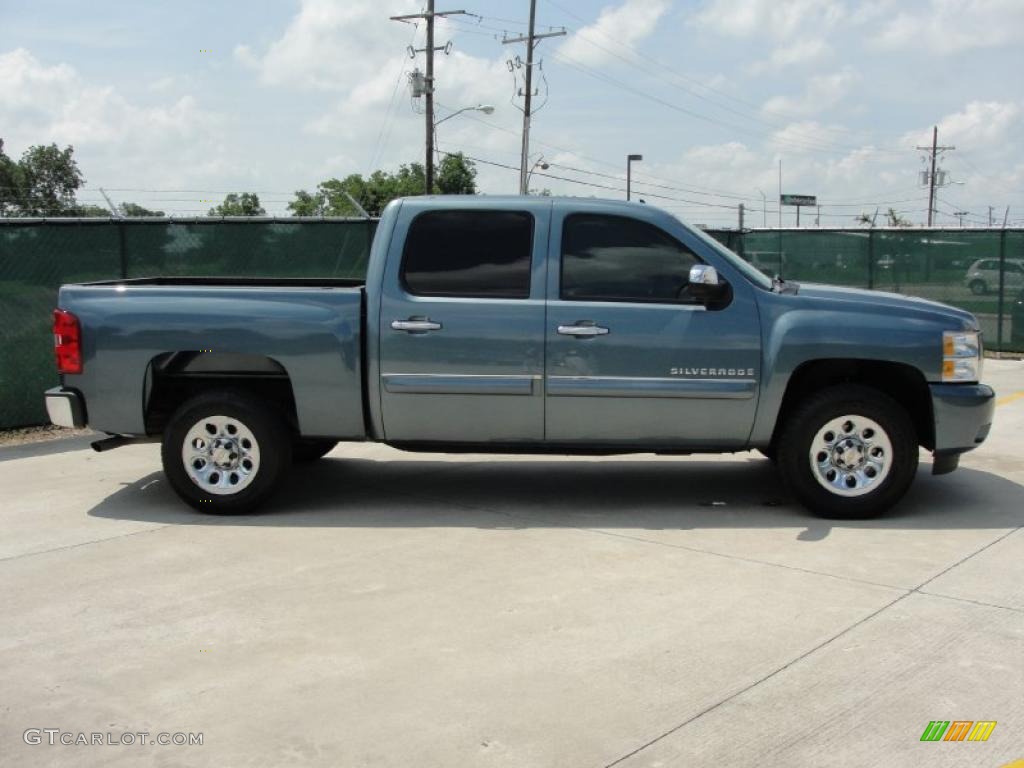 2009 Silverado 1500 LT Crew Cab - Blue Granite Metallic / Dark Titanium photo #2