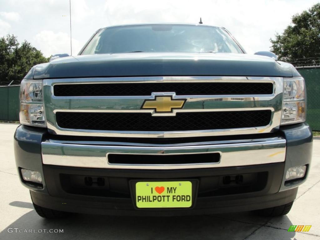 2009 Silverado 1500 LT Crew Cab - Blue Granite Metallic / Dark Titanium photo #9